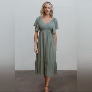 Baltic Born Felicity Sage Smocked Dress 3XL